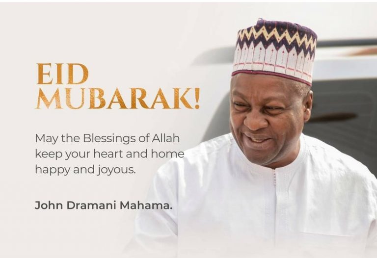 Eid-ul-Adha: Let’s be inspired to give back to humanity- Mahama to Muslims