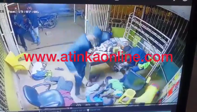Video: CCTV captures armed robbers attacking mobile money vendor