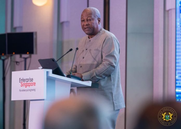 Ghana Is Open for Business, 24 Hours a Day, Mahama Tells Singapore