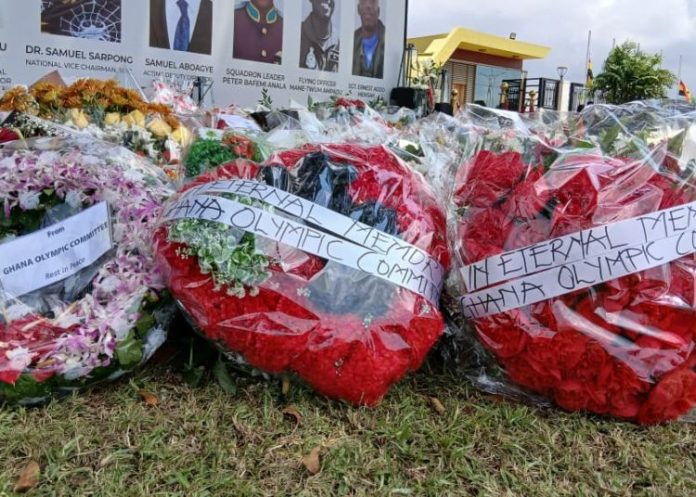 Ghana Olympic Committee honours victims of the military helicopter crash Ghana Olympic Committee honours victims of the military helicopter crash