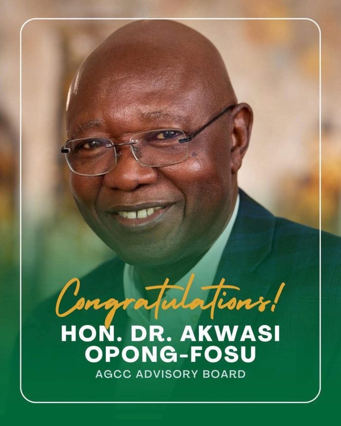 AGCC appoints Dr. Akwasi Oppong-Fosu Advisory Board Member
