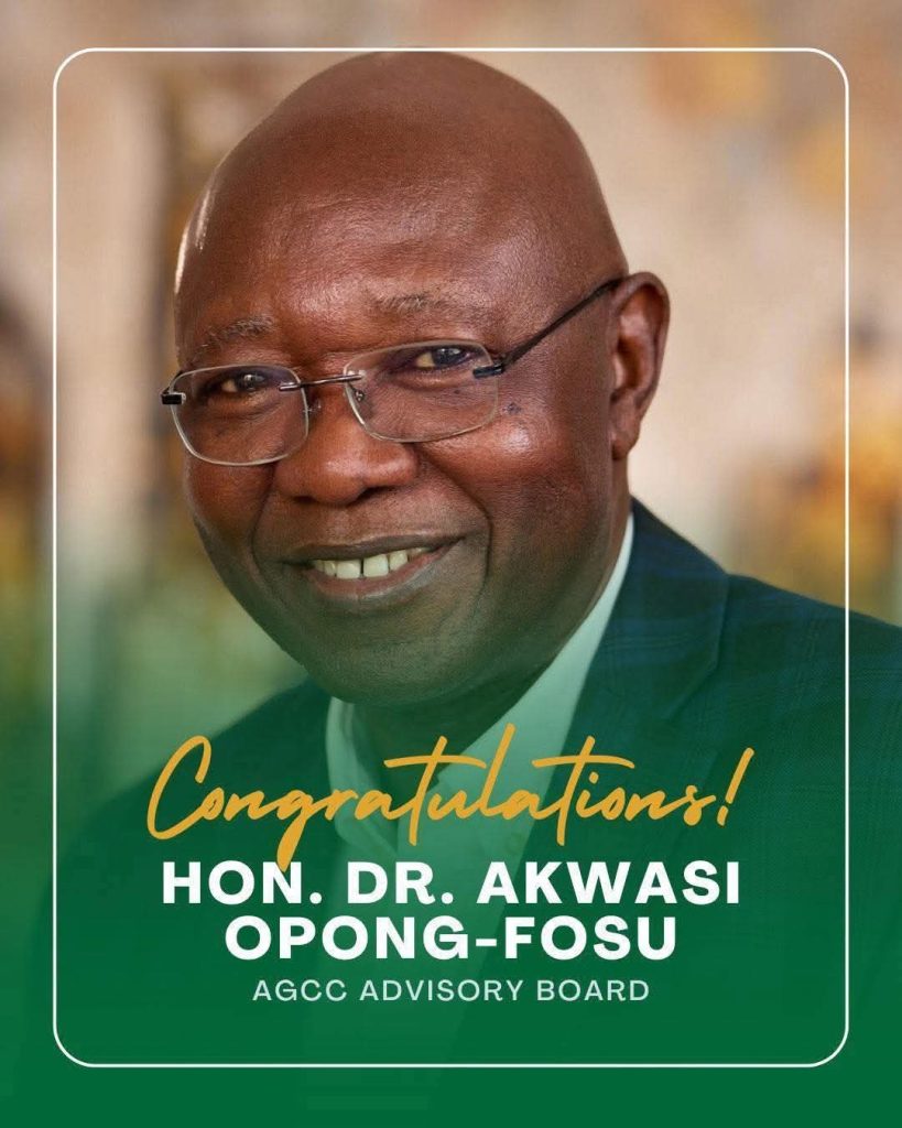 AGCC appoints Dr. Akwasi Oppong-Fosu Advisory Board Member