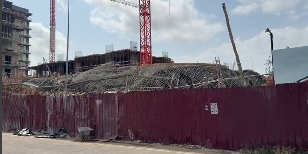 Building collapses at Roman Ridge