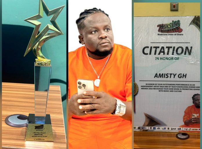 MUSIGA Greater Accra Honours AMISTY GH with Discovery Artist of the Year Award