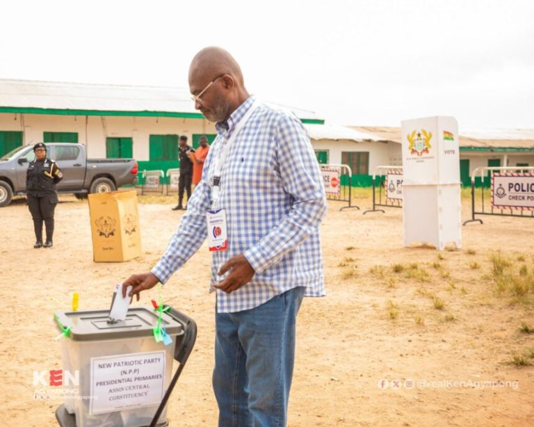 Kennedy Agyapong Casts Ballot in NPP Presidential Primaries