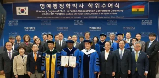 Yonsei University Honours Mahama with Honorary PhD in Public Administration Yonsei University Honours Mahama with Honorary PhD in Public Administration