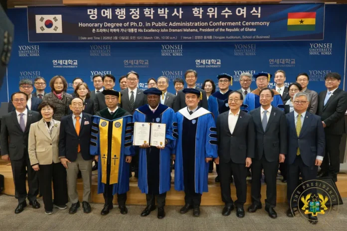 Yonsei University Honours Mahama with Honorary PhD in Public Administration Yonsei University Honours Mahama with Honorary PhD in Public Administration
