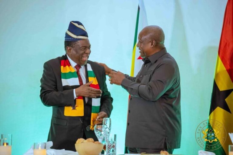Mahama Hosts Mnangagwa at State Banquet, Celebrates Ghana–Zimbabwe Ties