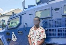 Man Arrested for Attempted Theft of Police Armoured Vehicle at Nkawie Man Arrested for Attempted Theft of Police Armoured Vehicle at Nkawie