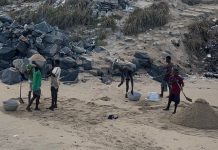 Massive Sand Winning Persists Behind Cape Coast Victoria Park Despite Sea Defence Projects Sand Winning Cape Coast Victoria Park